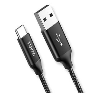 USB-A to Type-Cケーブル QC3.0急速充電対応 1m ブラック【5A対応 USB2.0】高耐久ナイロン 編み込み アルミコネクタ TGVI'S｜bluecraft