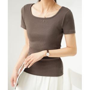 スイモク スクエアネック カットソー Tシャツ...の詳細画像3