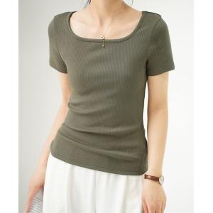 スイモク スクエアネック カットソー Tシャツ...の詳細画像4