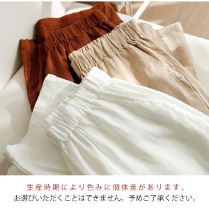 スイモク 綿パンツ 麻 パンツ 8分丈 レディ...の詳細画像3