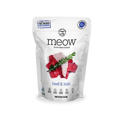 MEOWミャウフリーズドライキャットフードビーフ＆ホキ50g ニュージーランド