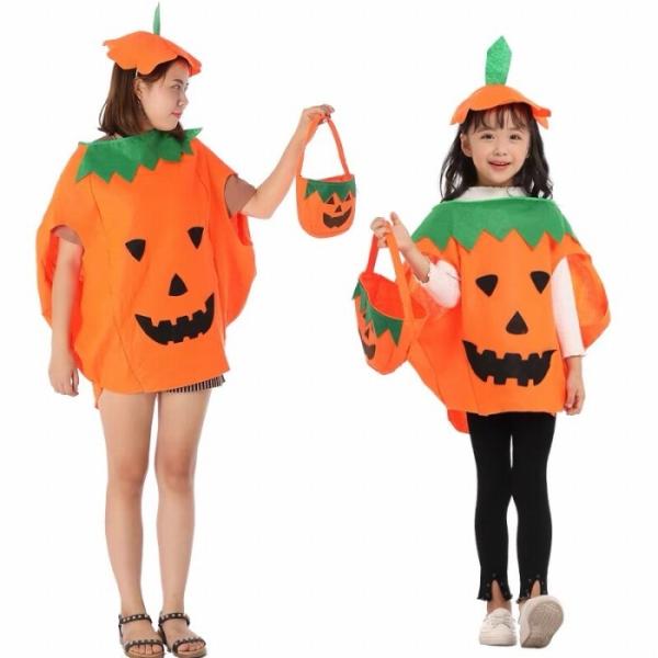 ハロウィン かぼちゃ 服 キッズ 子供 成人衣装 子供 コスプレ 男の子 女の子 コスチューム キッ...