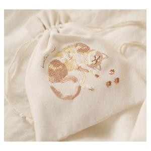 ito& 刺繍巾着袋 猫 ポーチ ラグ...の詳細画像4