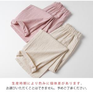 新作 パジャマ ズボン だけ 綿xリネン コッ...の詳細画像3