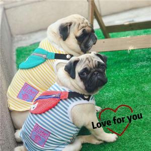 犬 服 かばん付き タンクトップ フレブル フレンチブルドッグ ペット服 犬用服 柴犬 中型犬 猫 小型犬 KM243T