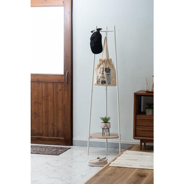 東谷 ハンガー ホワイト W43.5×D44.5×H160.5 組立式 MIP-28WH