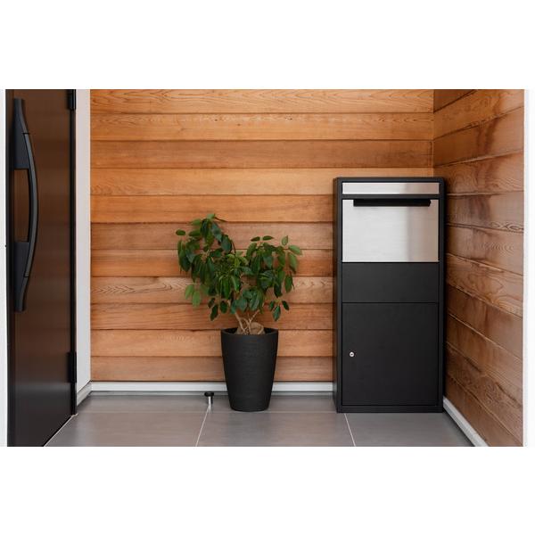 東谷 デリバリーボックス 宅配ボックス 鍵 保管 玄関 スタイリッシュ 置き配 郵便物 3辺合計80...