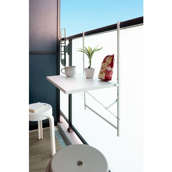 東谷 フォールディングテーブルラック ホワイト W51.5×D53×H55.5/65.5/76 組立...