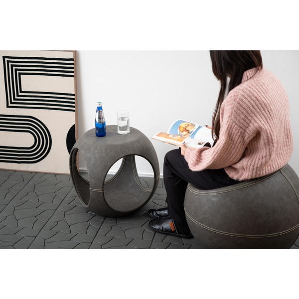 東谷 サイドテーブル グレー W41.5×D41.5×H43.5 完成品 PT-367GY