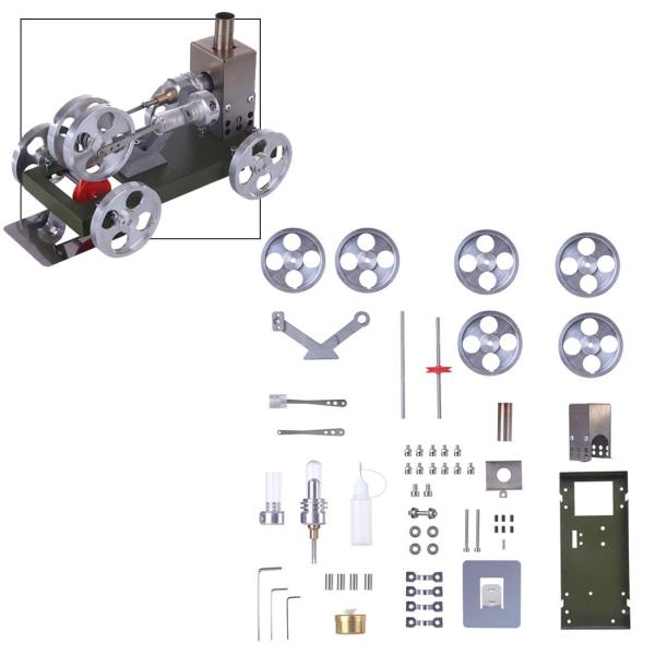 HMANE スターリングエンジンモデルキット 大人用 DIY組み立て車 エンジンモデル 物理実験玩具...