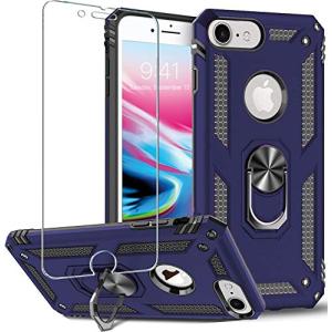 Folmeikat iPhone 8ケース iPhone 7ケース iPhone 6s / 6ケーススクリーンプロテクター360金属回転リングキックス