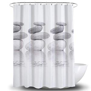MEMETARO シャワーカーテン お風呂用 目隠し 防カビ 防水 防寒 保温 ポリエステル 玉石 家庭用 利便性 120*180CM