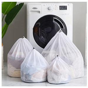 Dorasu 洗濯ネット ランドリーネット 毛布 布団 ネット 洗濯用 小/中/大/特大 巾着型 洗濯袋 収納袋 細かい 粗いメッシュ ランドリーネッ