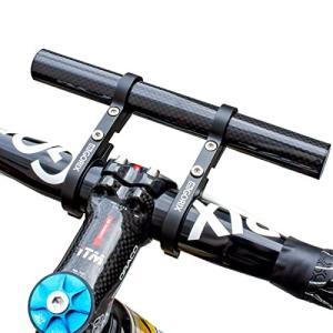 GORIX(ゴリックス)自転車 ハンドルバー エクステンダー 軽量 カーボンチューブ 長め19cm ロングタイプ 炭素繊維 ライト・スマホホルダーマウ｜bluehawaii