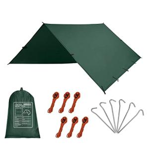 KALINCO 防水タープ キャンプ タープテント UVカット 紫外線対策 超軽量 シェード?日除け 遮光遮熱 持ち運び便利 収納ケース付 アウトドア