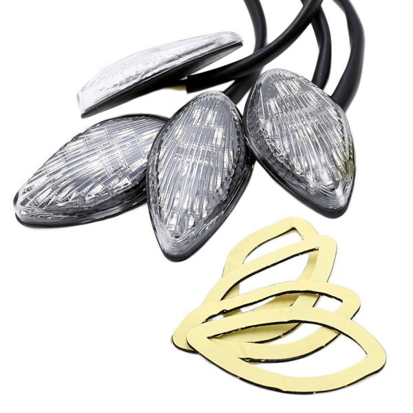 nakira バイク ウインカー 4個セット カスタム 貼り付け型 汎用 LED CBR250R Y...