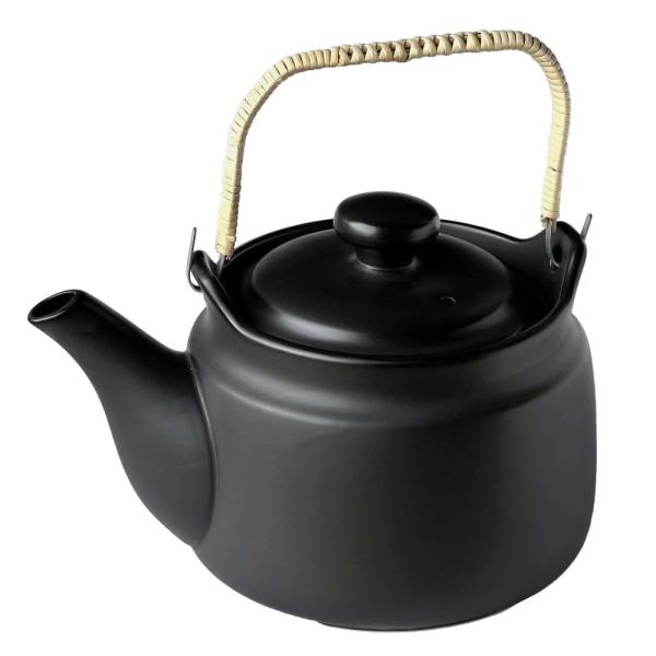 風景ドットコム 常滑焼 耐熱 セラミック 土瓶 ブラック 大 2000cc 急須 直火OK 煎じ 薬...