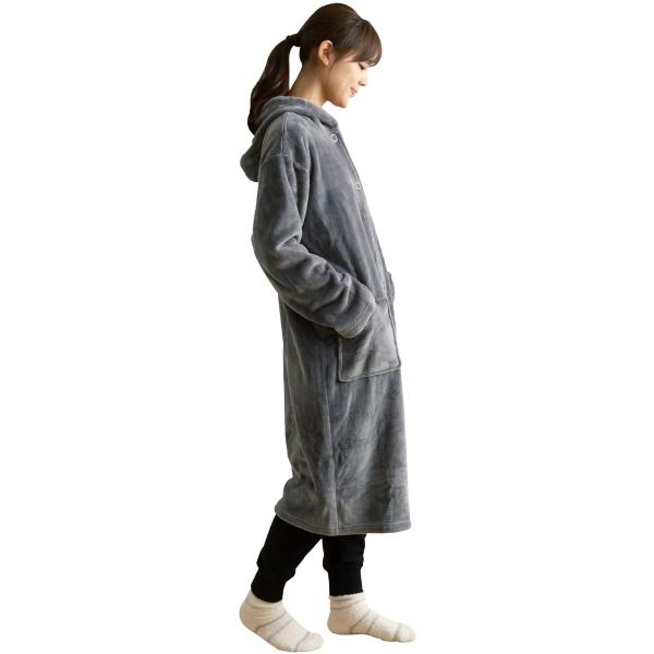 AQUA (アクア) mofua (モフア) 着る毛布 プレミアムマイクロファイバー ( あったか ...