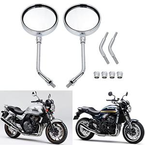 HONDA ホンダ純正 バイク用ミラー メッキ 10mm逆ネジ 補修用 角型