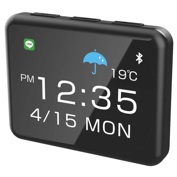 カシムラ スマホと同期して正確な時刻を表示する時計 「スマートクロック」 メール・SNS等の着信を音...