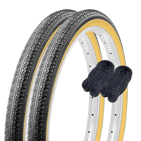 シンコー 20インチ 自転車 タイヤ チューブ 各2本セット ペア巻 スタンダードタイヤ 20×1....