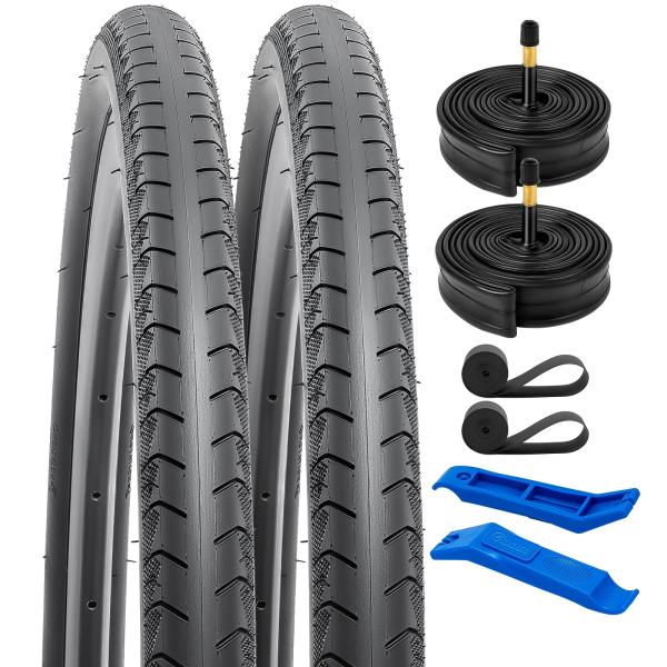 YunSCM 2本セット,700 38c タイヤ,700x38c 40-622 自転車タイヤ + 7...