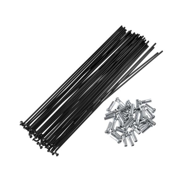 BULLSPANN スポーク 自転車用 14G 自転車スチールスポーク バイクスポーク ニップル付き...