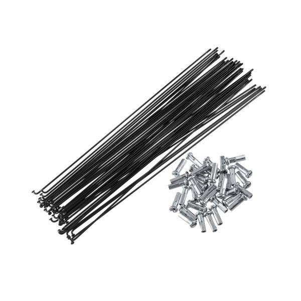 BULLSPANN スチールスポーク 自転車用 バイクスポーク 14G 282mm ニップル付き 3...