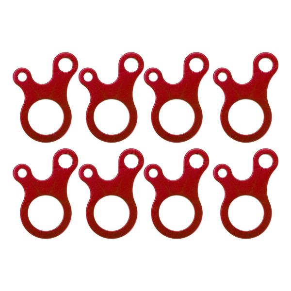 CAPASTEC 自在金具 テント用 アルミニウム 8個入り 3穴 カタツムリ型 ロープテンショナー...