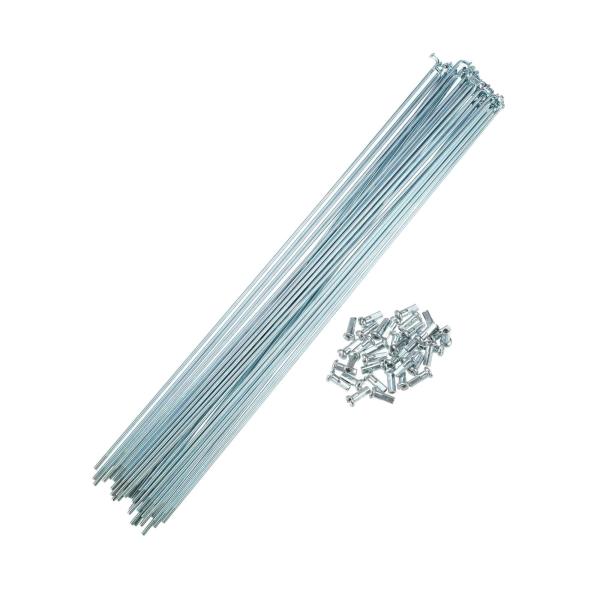 BULLSPANN スポーク 自転車 14G Jベンド スチールスポーク ニップル付き 36本 シル...