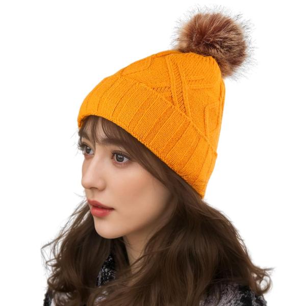 [OZERO] ニット帽子レディース 冬 裏起毛 暖かい 毛糸の帽子 スノボ スキー 登山 自転車 ...