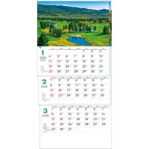 30%OFF】2026 Calendar 卓上スタンド 世界のゴルフ場 カレンダー2026年