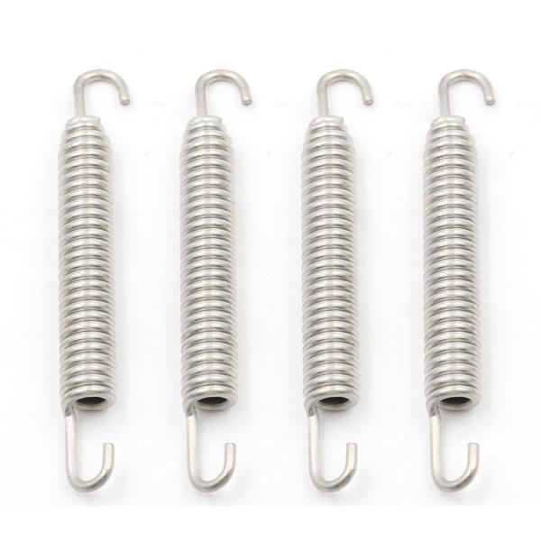 KKLM オートバイユニバーサルエキゾーストパイプスプリング 80mm ステンレス鋼 4個セット 排...