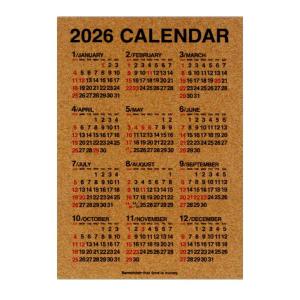 パインブック 2026 コルク年間カレンダー タテ