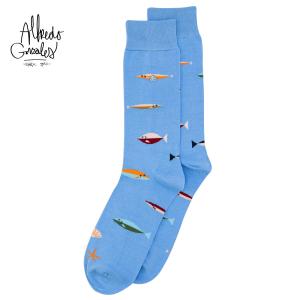 アルフレッドゴンザレス 靴下 メンズ レディース ブランド おしゃれ ソックス クルーソックス 魚 さかな 総柄 長め 長い かわいい 水色 Afg Ag Sk Fis 01 Blueism 通販 Yahoo ショッピング