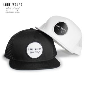 メッシュキャップ メンズ ブランド キャップ メッシュ レディース LONEWOLFS アメリカ製 帽子 ロゴ ワッペン アメリカ サーフ アメカジ｜blueism-y