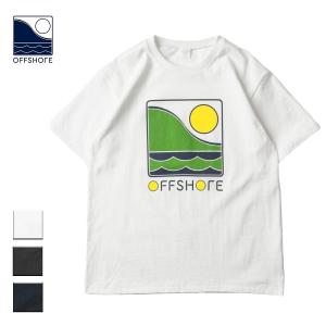 オフショア OFFSHORE tシャツ ブランド おしゃれ メンズ レディース 半袖 ブランドロゴ ロゴ プリント カジュアル サーフ 白 茶色 紺｜blueism-y