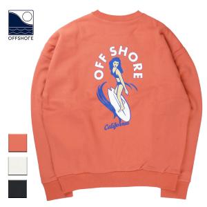 オフショア トレーナー ブランド メンズ レディース おしゃれ サーフガール イラスト レトロ バックプリント サーフィン サーフ サーフブランド 黒 Ofs Os21 1sw 001 Blueism 通販 Yahoo ショッピング