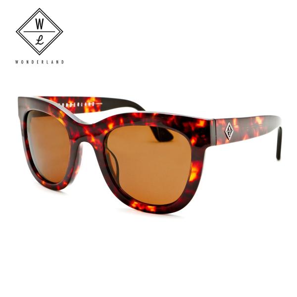 サングラス レディース ブランド おしゃれ ウェリントン UVカット カラーレンズ べっ甲 鼈甲 コ...