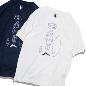 Tシャツ メンズ 半袖 ブランド おしゃれ WEST SHORE ウエストショア レディース サーフィン タケウチアツシ WESTSHORE PRINTED TEE boy 2カラー