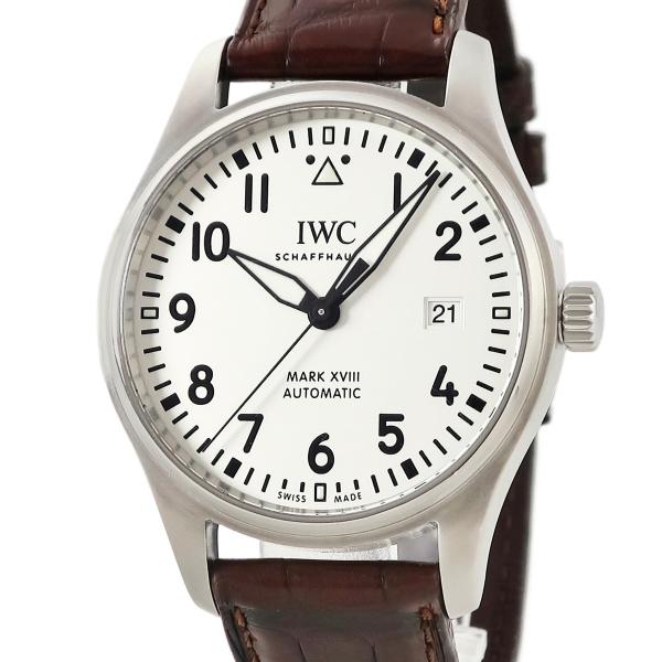 【3年保証】 IWC パイロット ウォッチ マーク18 IW327017 シルバー デイト アラビア...