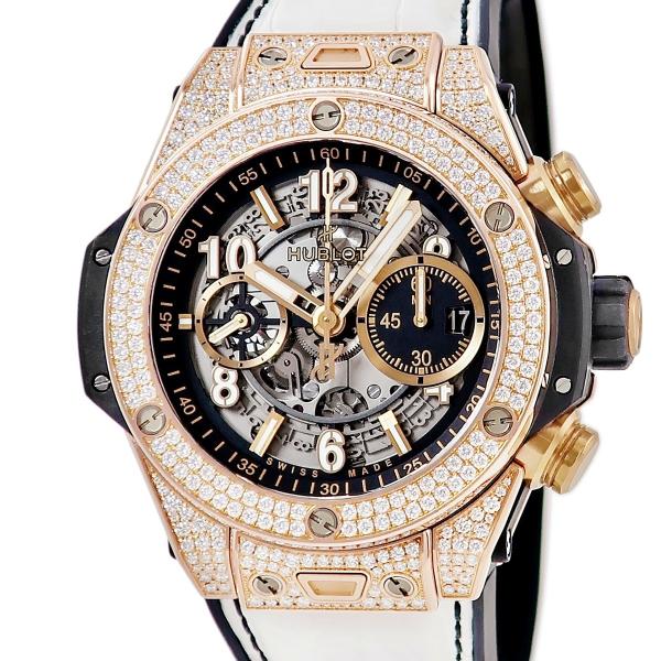 【3年保証】 ウブロ ビッグバン ウニコ キングゴールド パヴェ 421.OX.1180.RX.17...