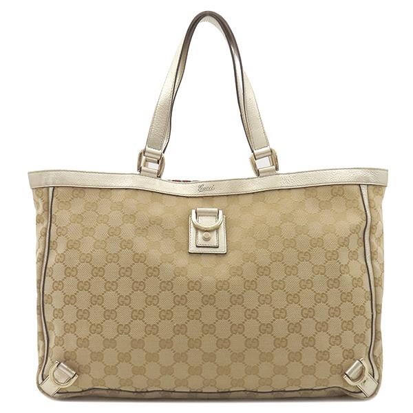 グッチ トートバッグ アビー GGキャンバス ベージュ ハンドバッグ 141472
