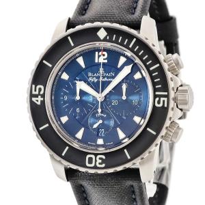 【3年保証】 ブランパン フィフティ ファゾムス フライバック クロノグラフ 5085FB-1140-52B ブルー ダイバーズ 自動巻き メンズ 腕時計