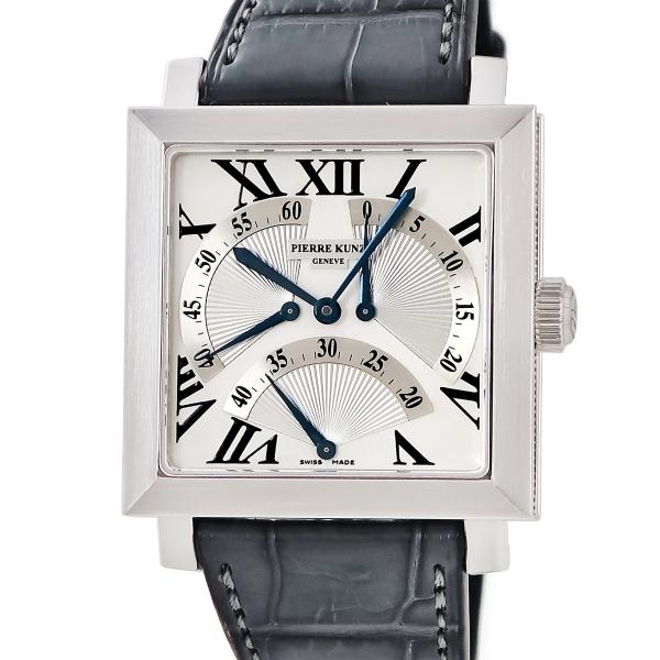 【3年保証】 ピエールクンツ トリプルレトログラードセコンド PKB002STR Pt950無垢 青...