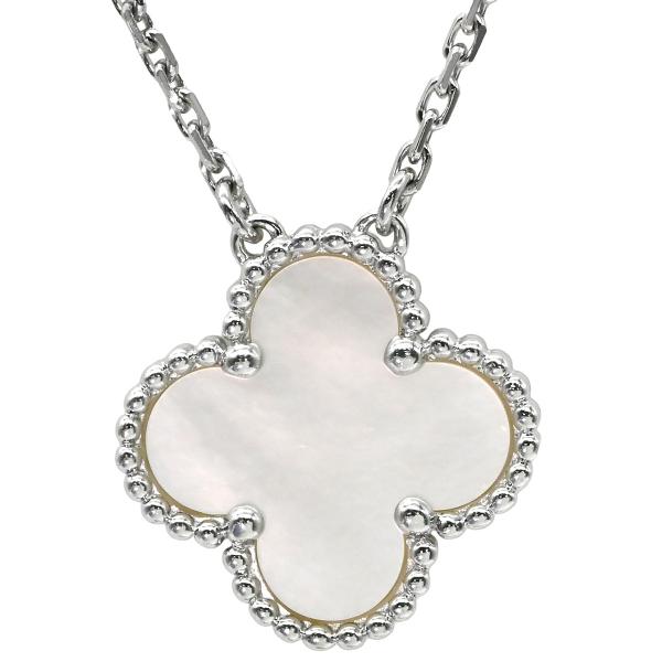 ヴァンクリーフアーペル ネックレス ヴィンテージ アルハンブラ VCARF48700 K18WG ホ...