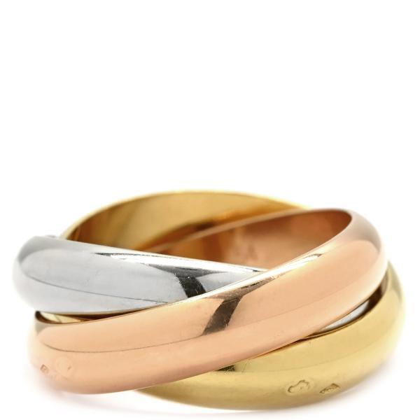 カルティエ リング 指輪 ゴールド #54 Au750 18K 3重 3連 3カラー 14号 【中古...