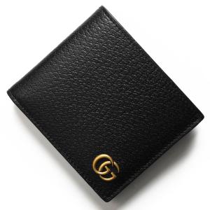 グッチ 二つ折り財布（札入れ） 財布 メンズ GGマーモント ブラック 428726 DJ20T 1000 GUCCI｜bluek