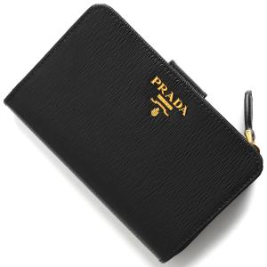 プラダ 二つ折財布 VITELLO MOVE ブラック 1M...