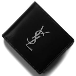 サンローランパリ (イヴサンローラン) 二つ折り財布 財布 メンズ レディース モノグラム YSL ブラック 463249 0SX0E 1000 SAINT LAURENT PARIS｜bluek